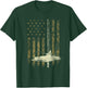 Funny Vintage USA Flag Kayak Fishing Gift Women Men T-Shirt - T-Shirt | Forest