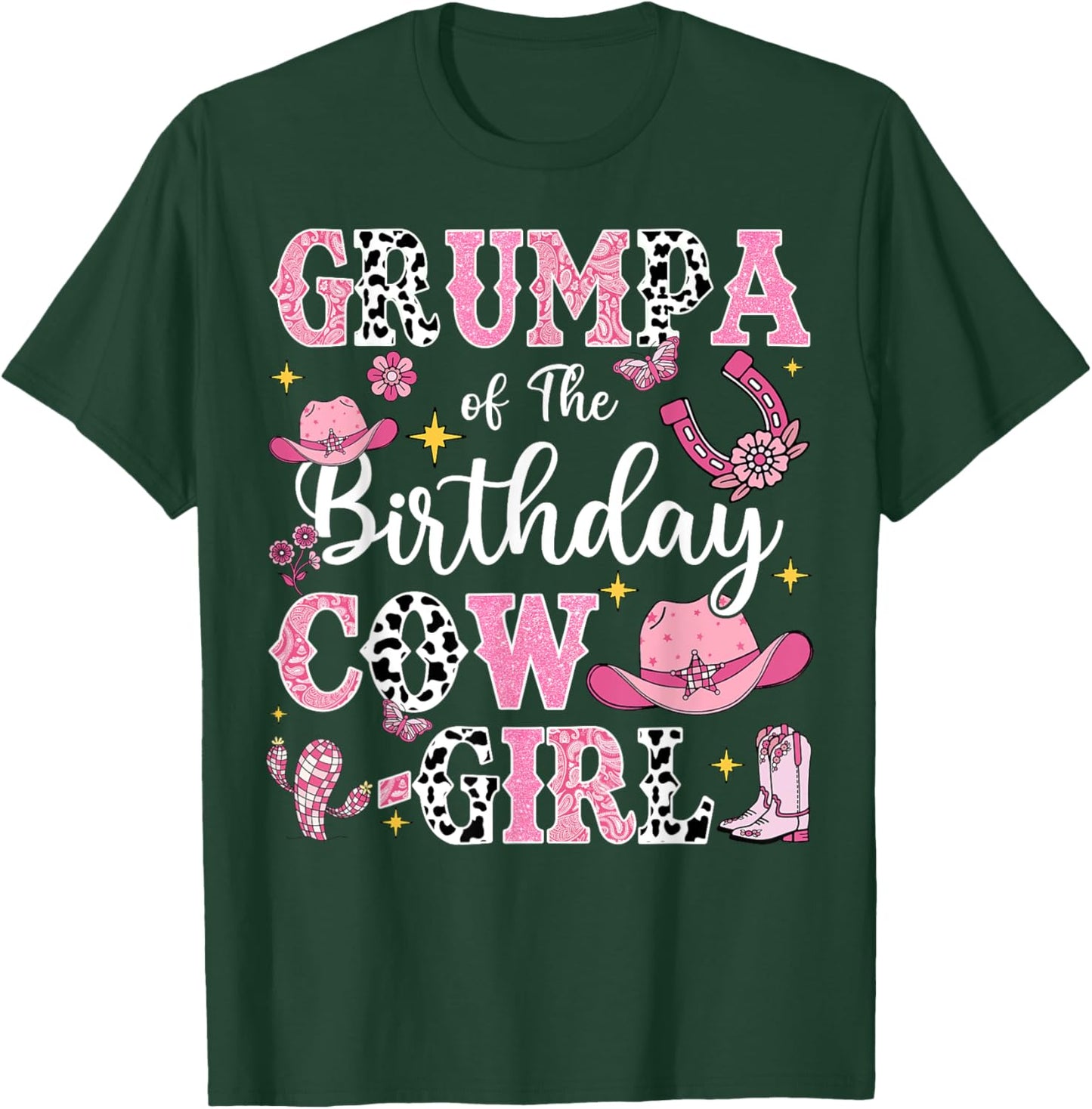Grumpa Of The Birthday Cow-Girl Rodeo Cow Girl Birthday T-Shirt - T-Shirt | Forest