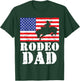 USA American Distressed Flag Rodeo Dad Men Gift T-Shirt - T-Shirt | Forest