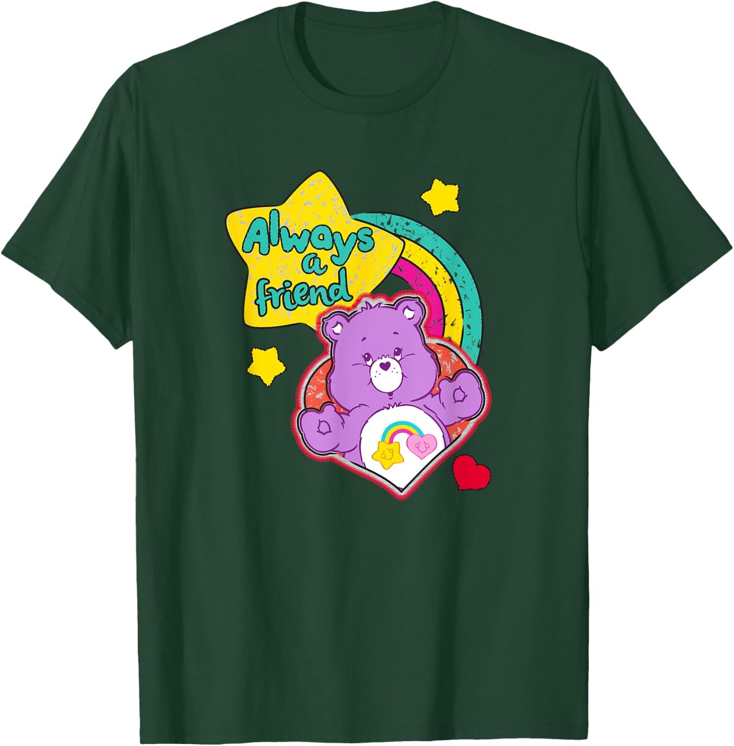 Care Bears Always a Friend Best Friend Bear Retro Cartoon T-Shirt - T-Shirt | Forest
