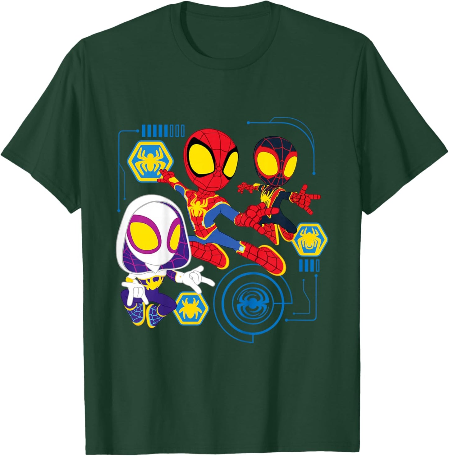 Marvel Spidey and His Amazing Friends Web-Spinners Heroes T-Shirt - T-Shirt | Forest