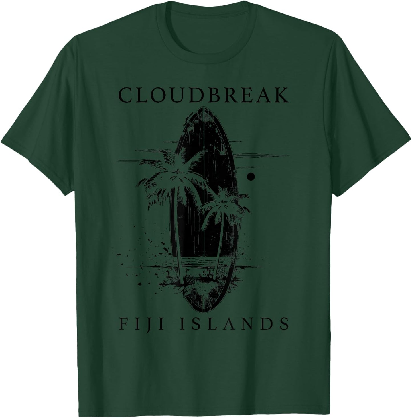 Cloudbreak Fiji Islands Surf Vintage Surfer T-Shirt - T-Shirt | Forest