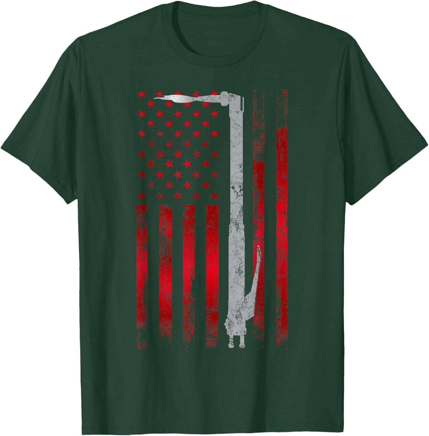 Welding Vintage Patriotic USA American Flag Welder gift T-Shirt - T-Shirt | Forest