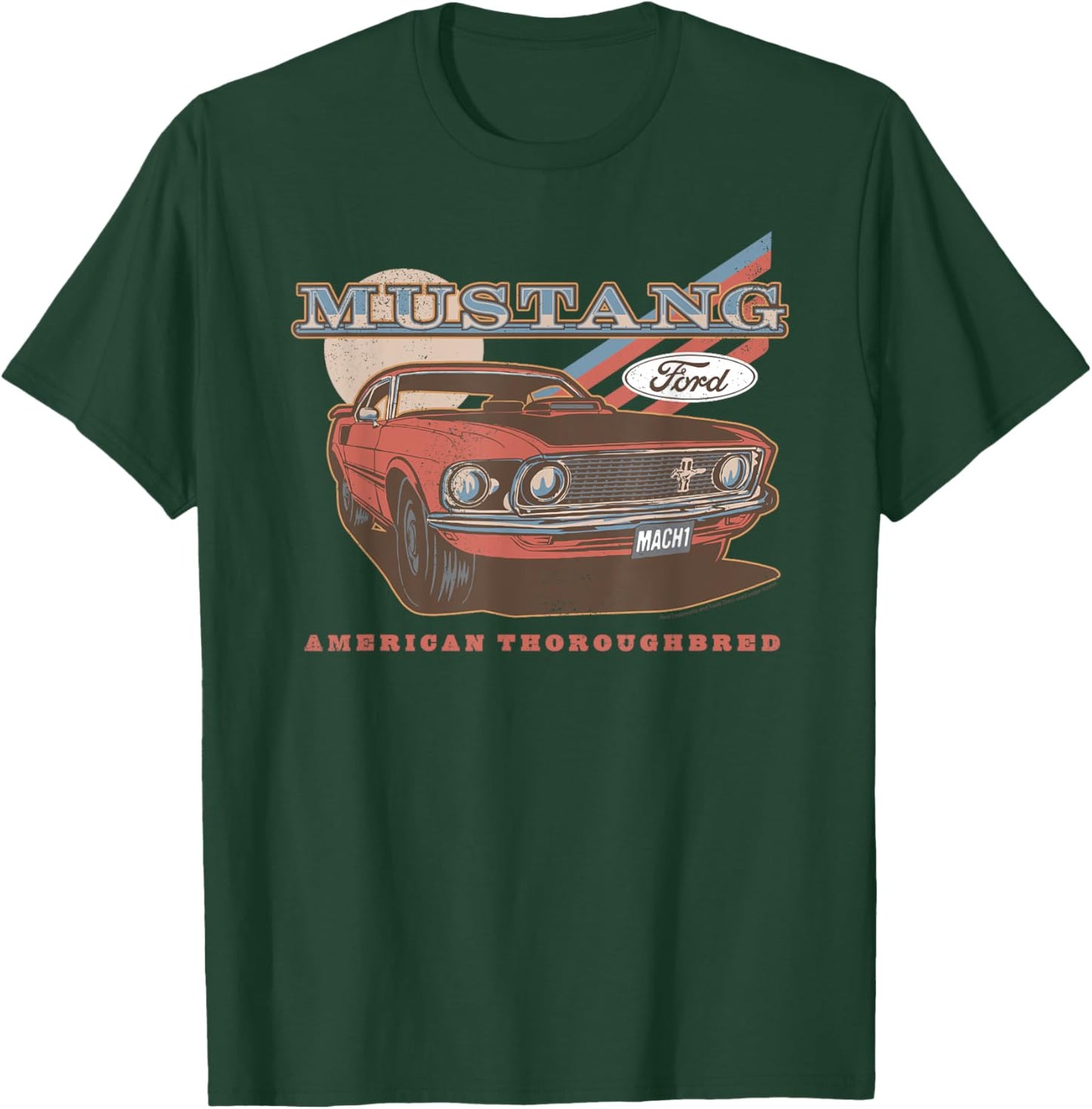 Ford - Red Mustang American Thoroughbred T-Shirt - T-Shirt | Forest
