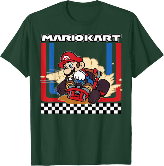 Mario Kart Racing Mario Wins The Gold Vintage Drifter T-Shirt - T-Shirt | Forest