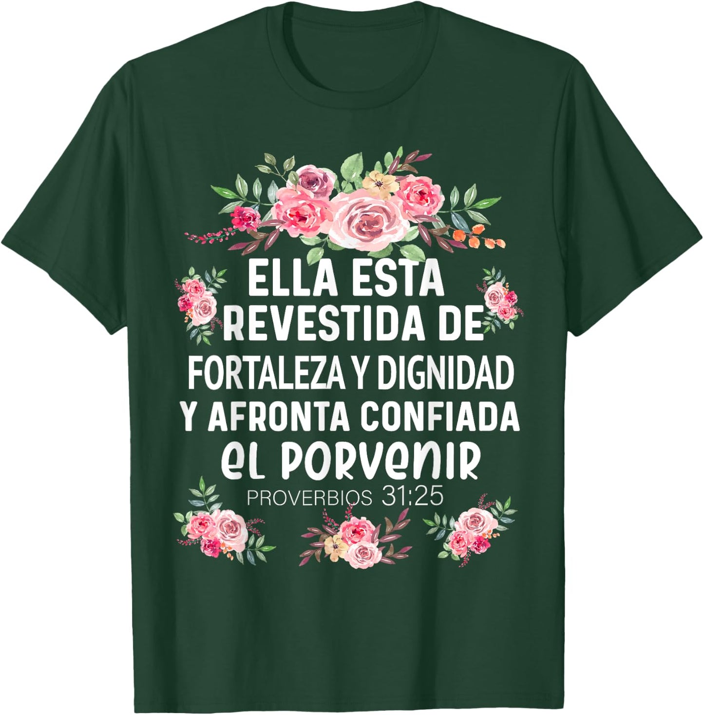 Camiseta cristiana en espanol Versiculo Spanish Christians T-Shirt - T-Shirt | Forest