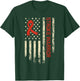 Stroke Warrior USA Flag - Red Ribbon Stroke Awareness T-Shirt - T-Shirt | Forest
