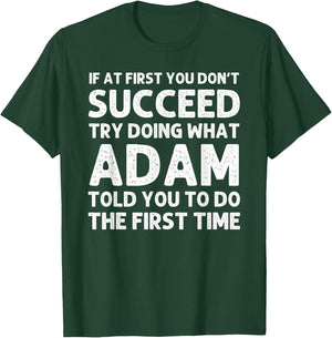 ADAM Gift Name Personalized Birthday Funny Christmas Joke T-Shirt - T-Shirt | Forest