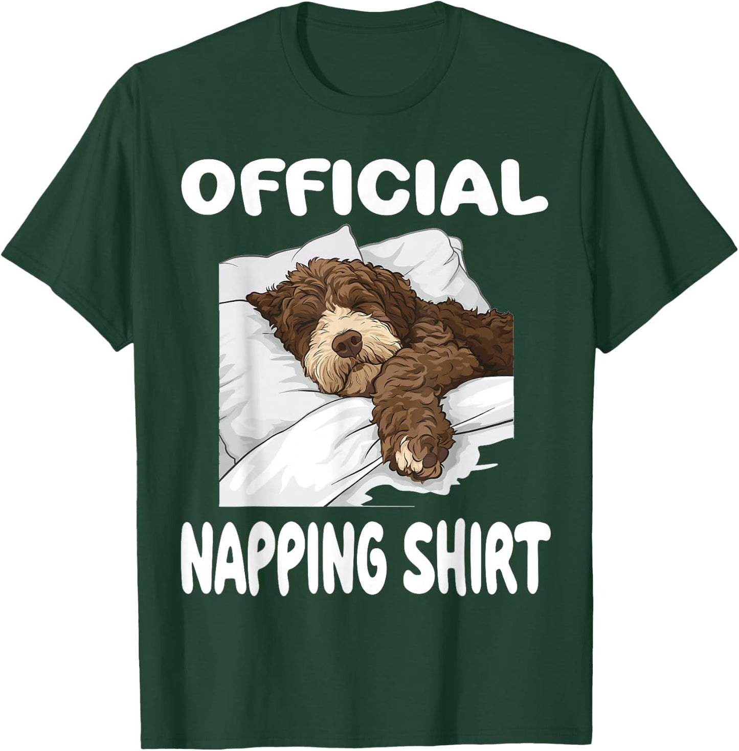 Bernedoodle Dog Pajamas Nightgown Official Napping T-Shirt - T-Shirt | Forest