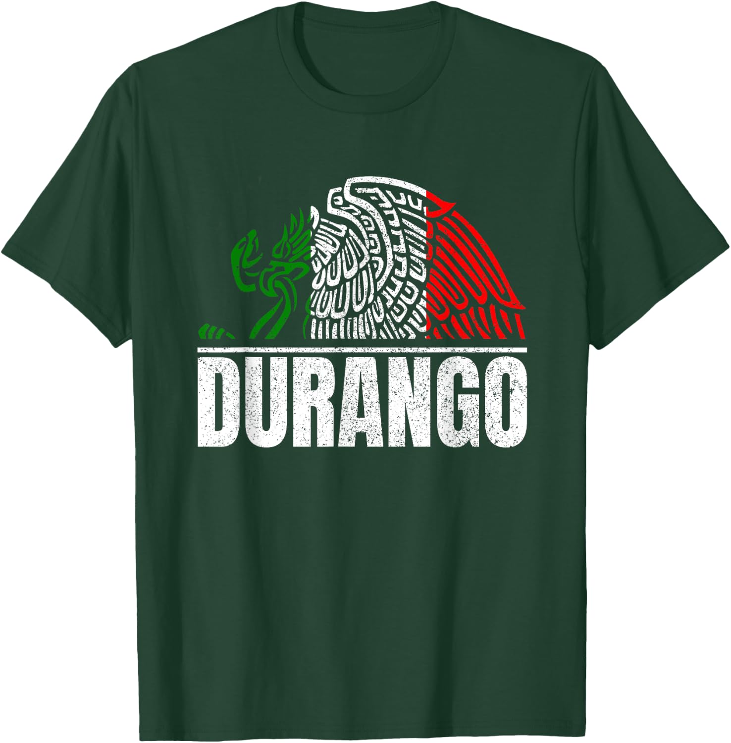 Durango Mexico Bandera Mexicana Y Aguila T-Shirt - T-Shirt | Forest
