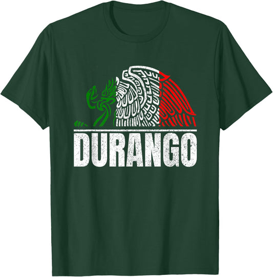 Durango Mexico Bandera Mexicana Y Aguila T-Shirt - T-Shirt | Forest
