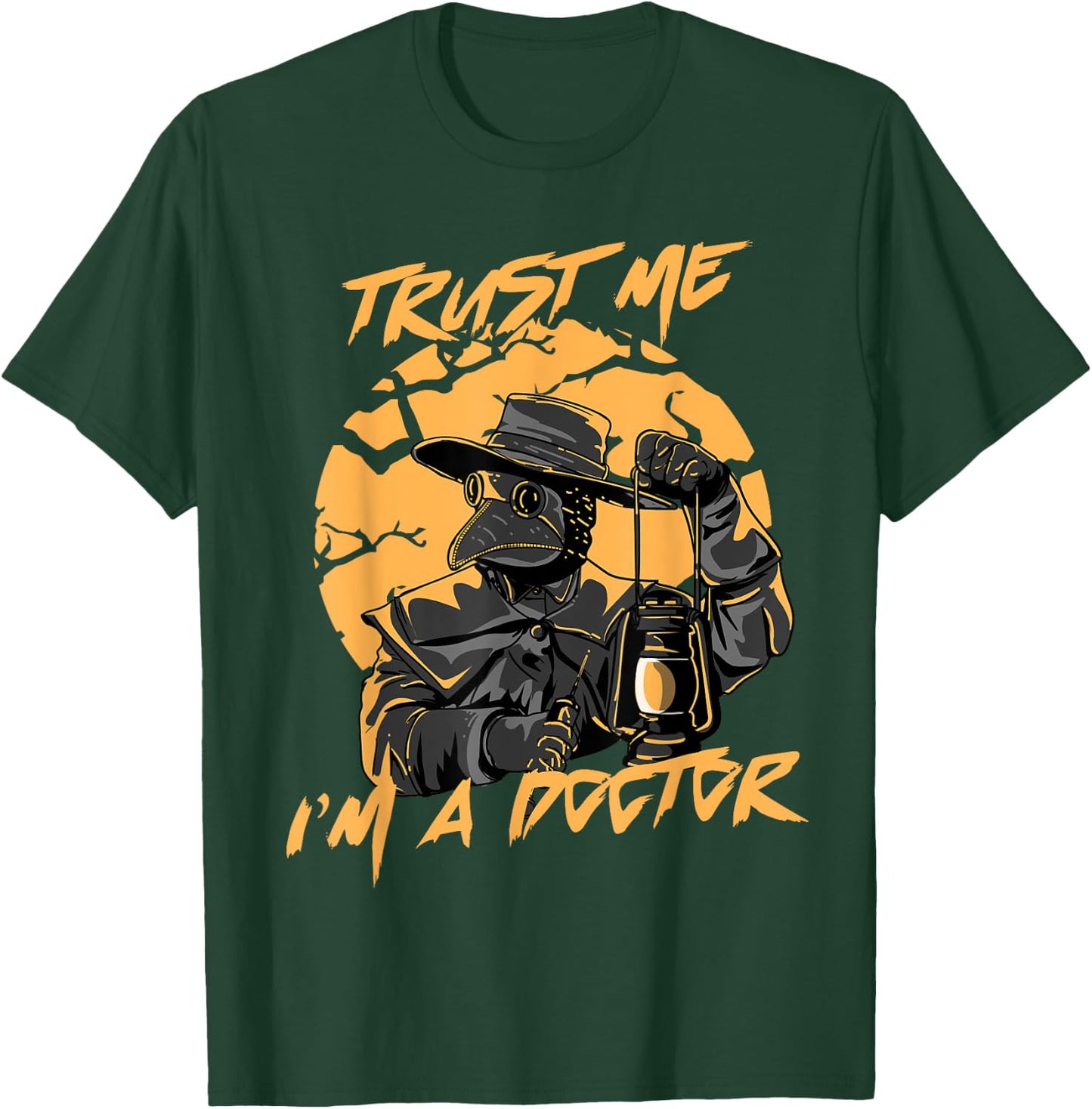 Trust Me I'm A Doctor Steampunk Medieval Raven Plague Doctor T-Shirt - T-Shirt | Forest