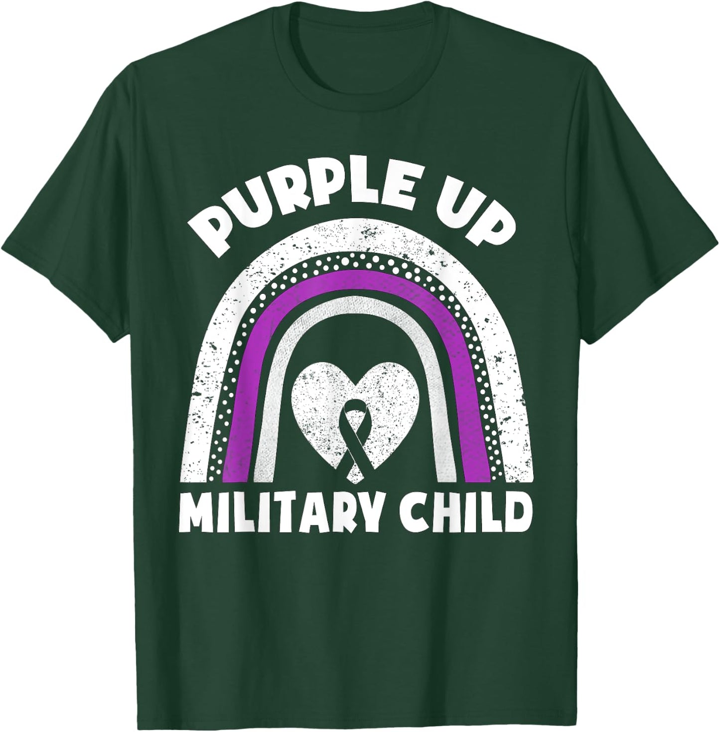 Purple Up For Military Kids Month Of The Military Child Cute T-Shirt - T-Shirt | Forest