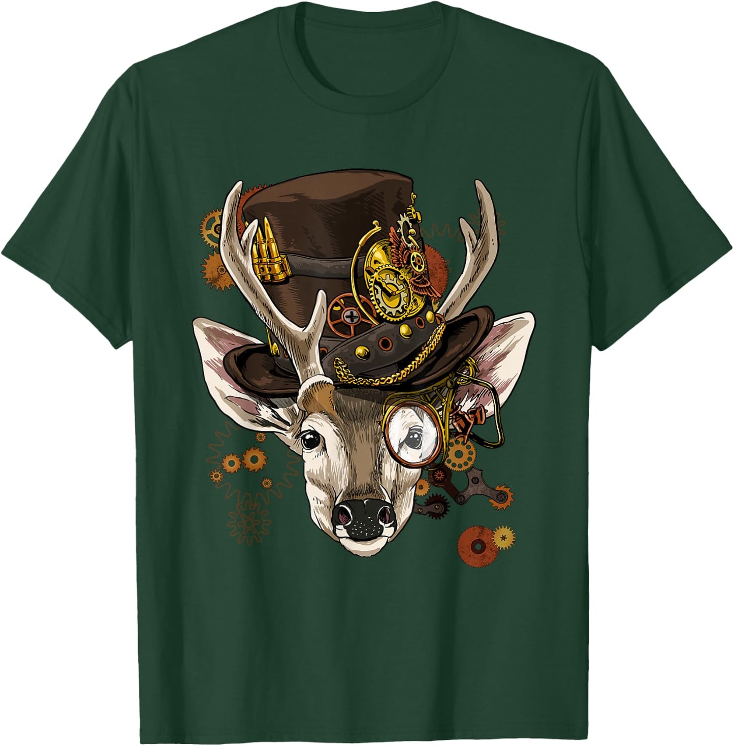 Steampunk Deer Steampunk Deer Animal Lovers T-Shirt - T-Shirt | Forest