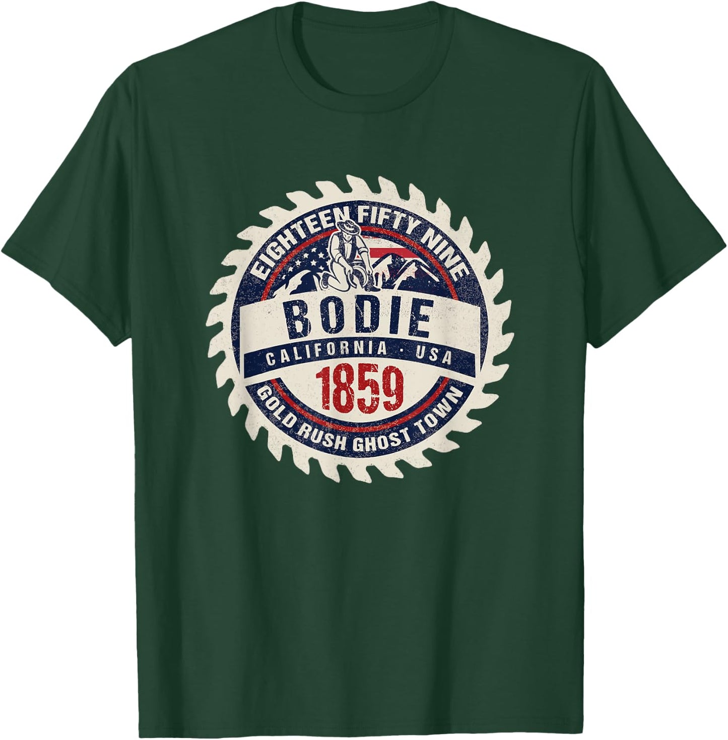 Bodie California USA Historic Gold Rush Ghost Town Souvenir T-Shirt - T-Shirt | Forest