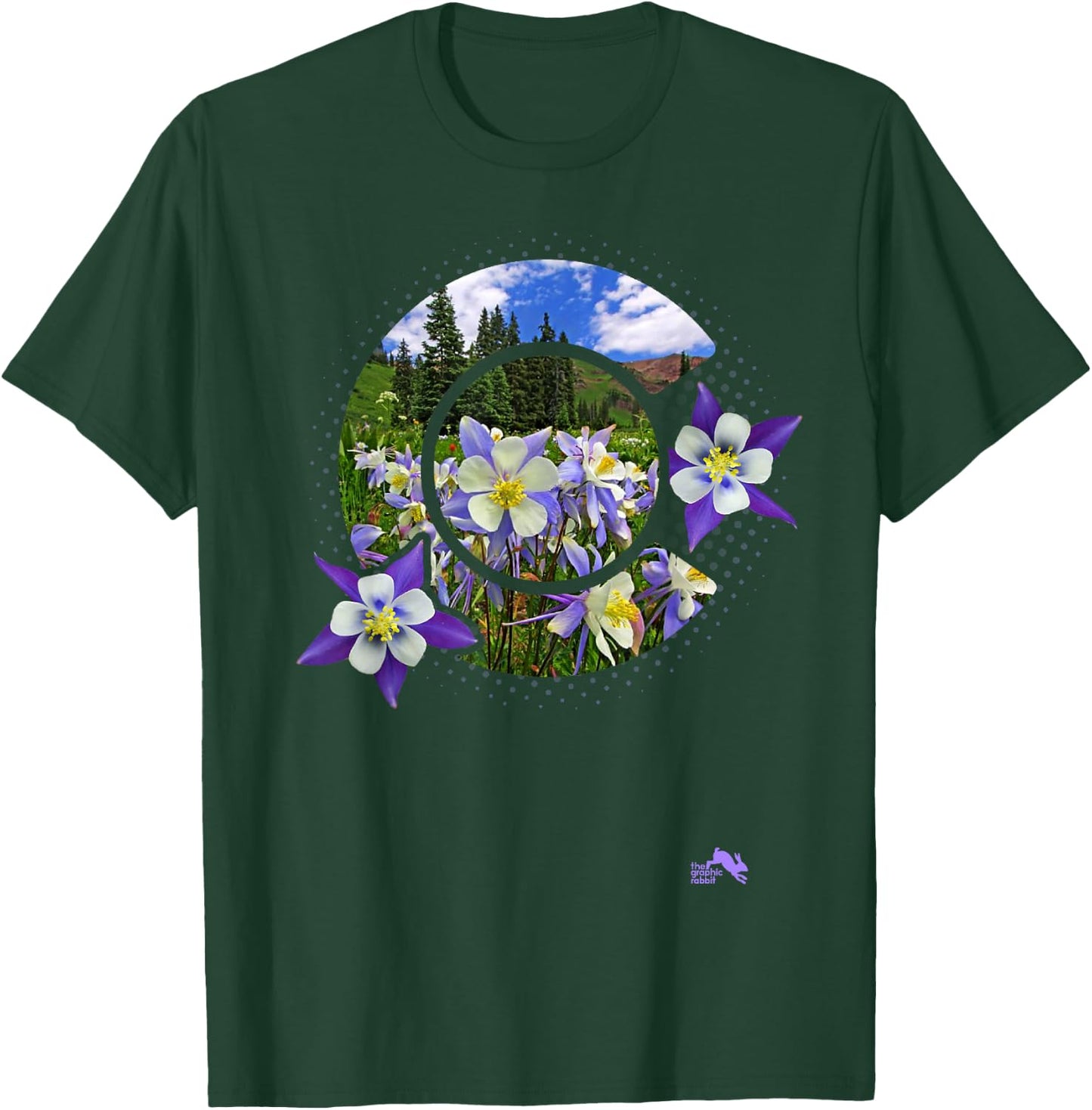 Colorado Columbine Flower - Rocky Mountain Wildflower T-Shirt - T-Shirt | Forest
