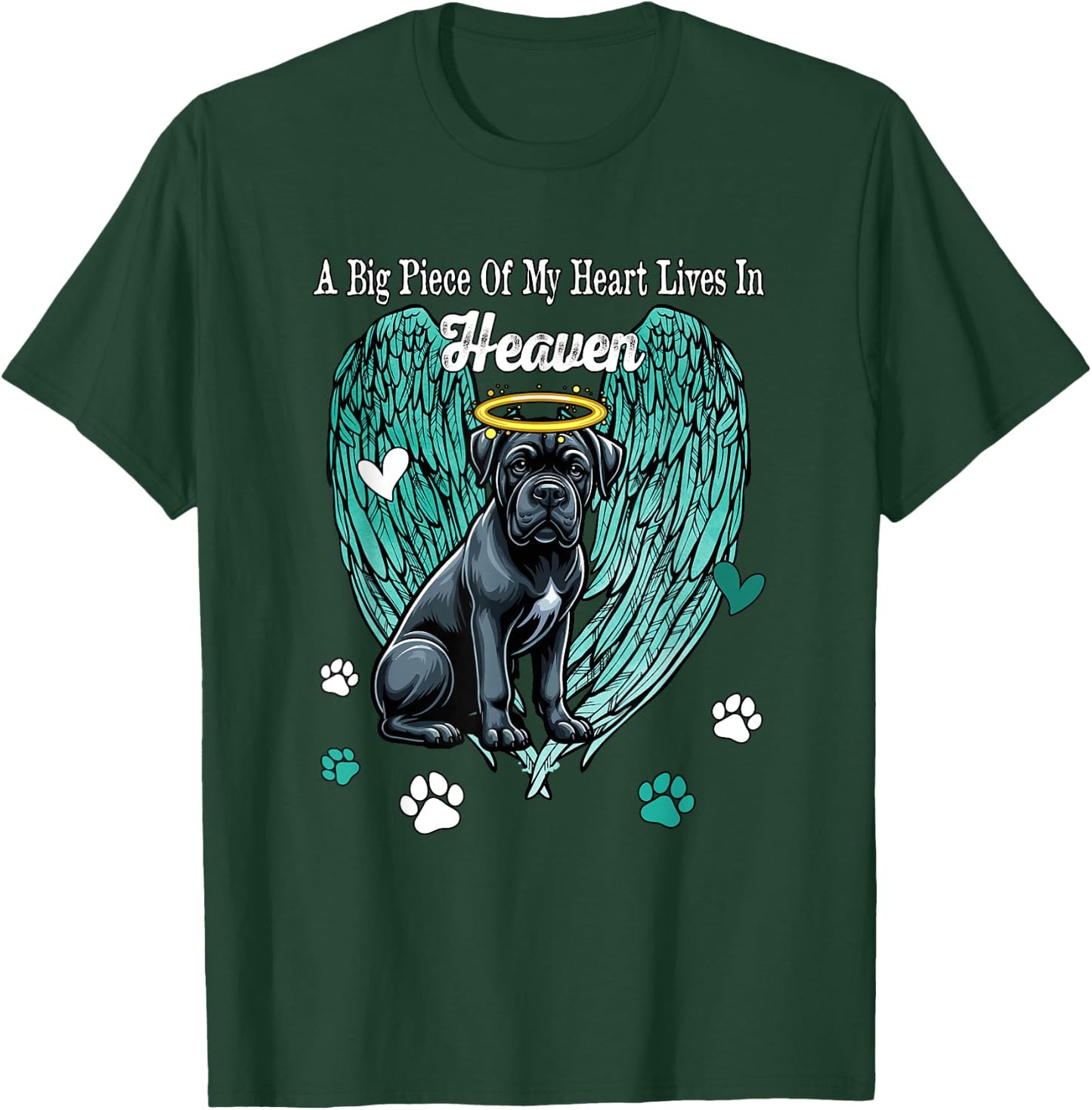 Heart Lives In Heaven Costume Cane Corso Memories Owner T-Shirt - T-Shirt | Forest