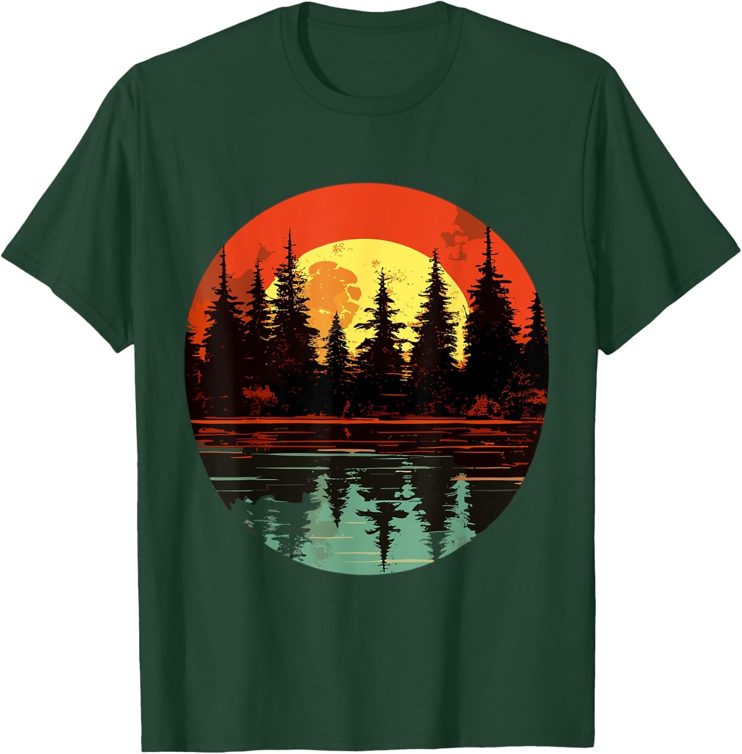 Trees Forest Reflection Wildlife Nature Animal Outdoor T-Shirt - T-Shirt | Forest