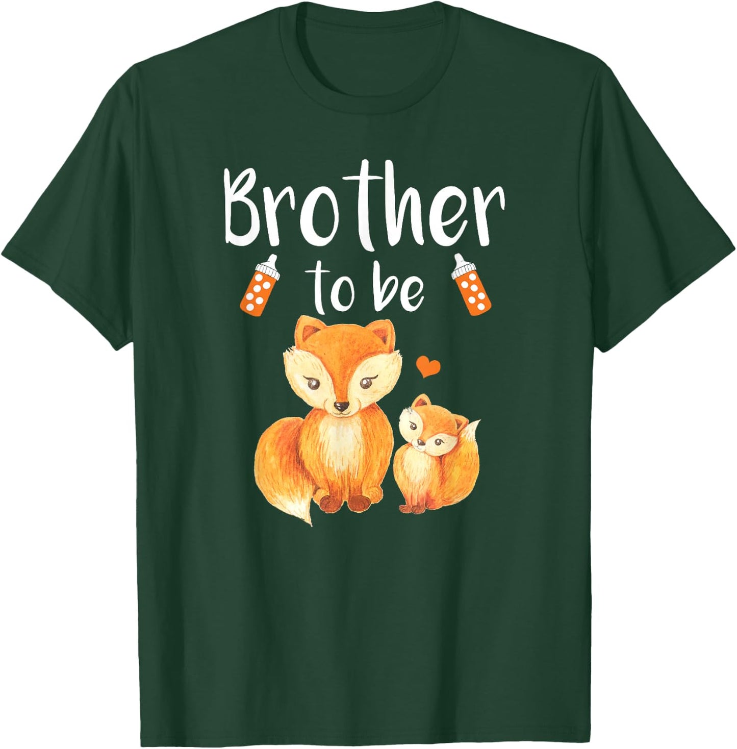 Brother To Be Fox Baby Shower Cute Forest Animal T-Shirt - T-Shirt | Forest
