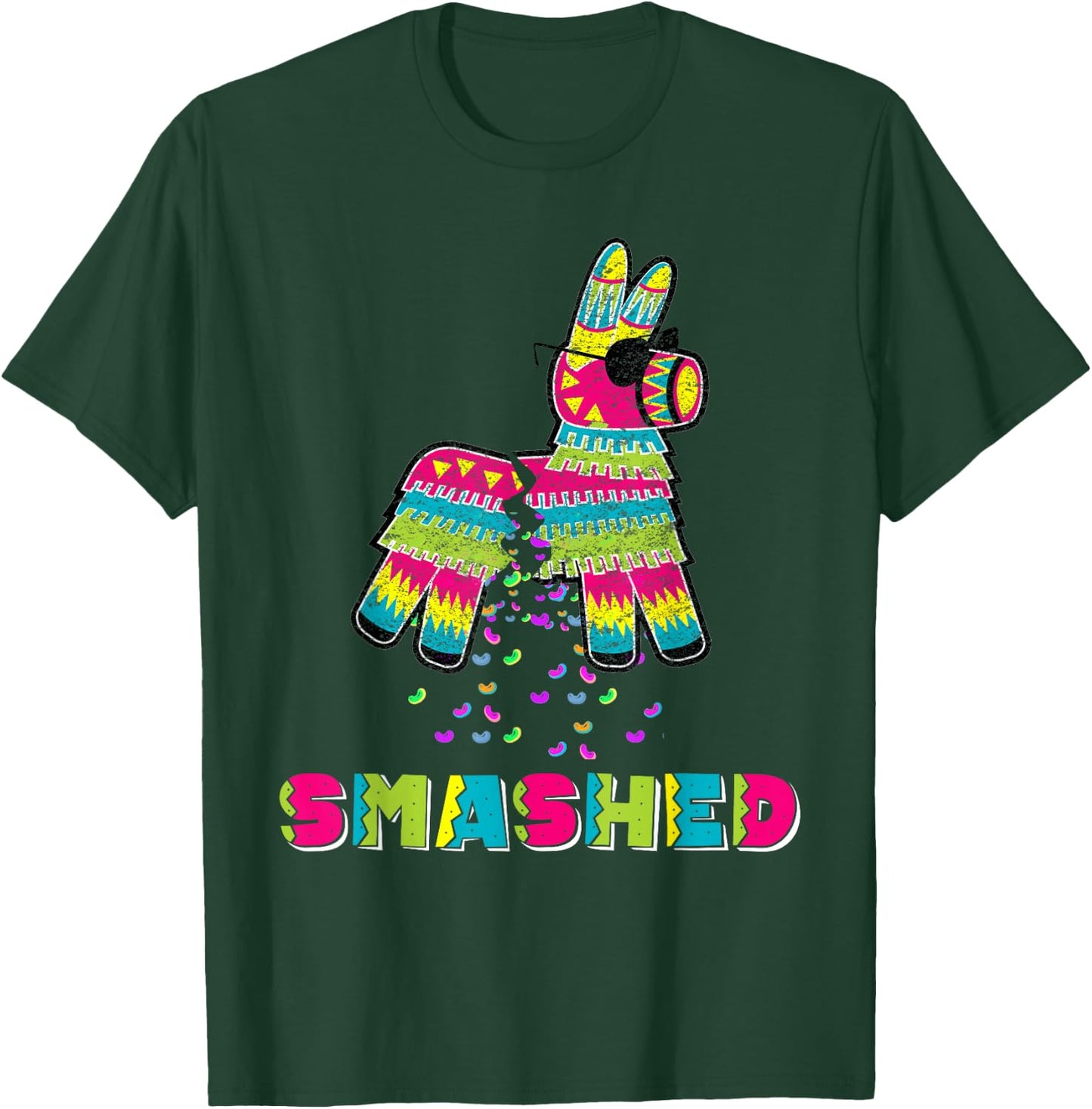 Funny Men Women Smashed Funny Cico De Mayo Costume Pinata T-Shirt - T-Shirt | Forest