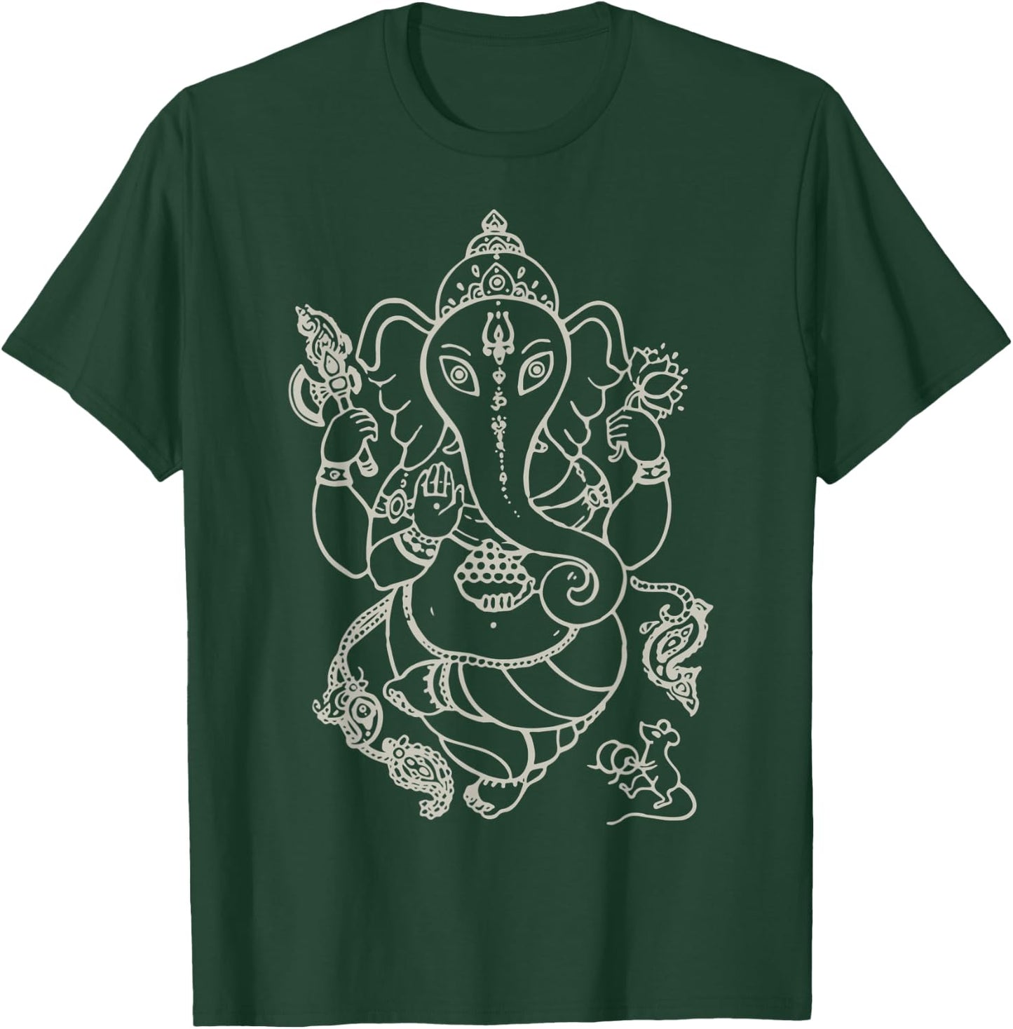 Sak Yant Thai Tattoo Ganesh Elephant God Thailand Gift T-Shirt - T-Shirt | Forest