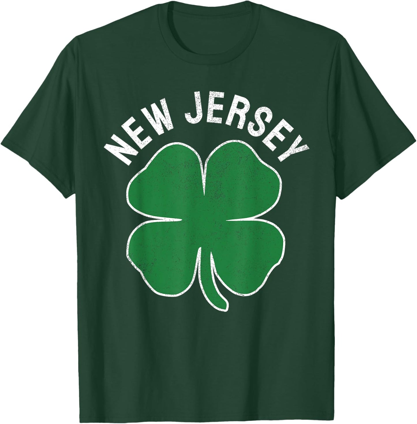 St. Patrick's Day Shamrock New Jersey Irish Green Clover T-Shirt - T-Shirt | Forest