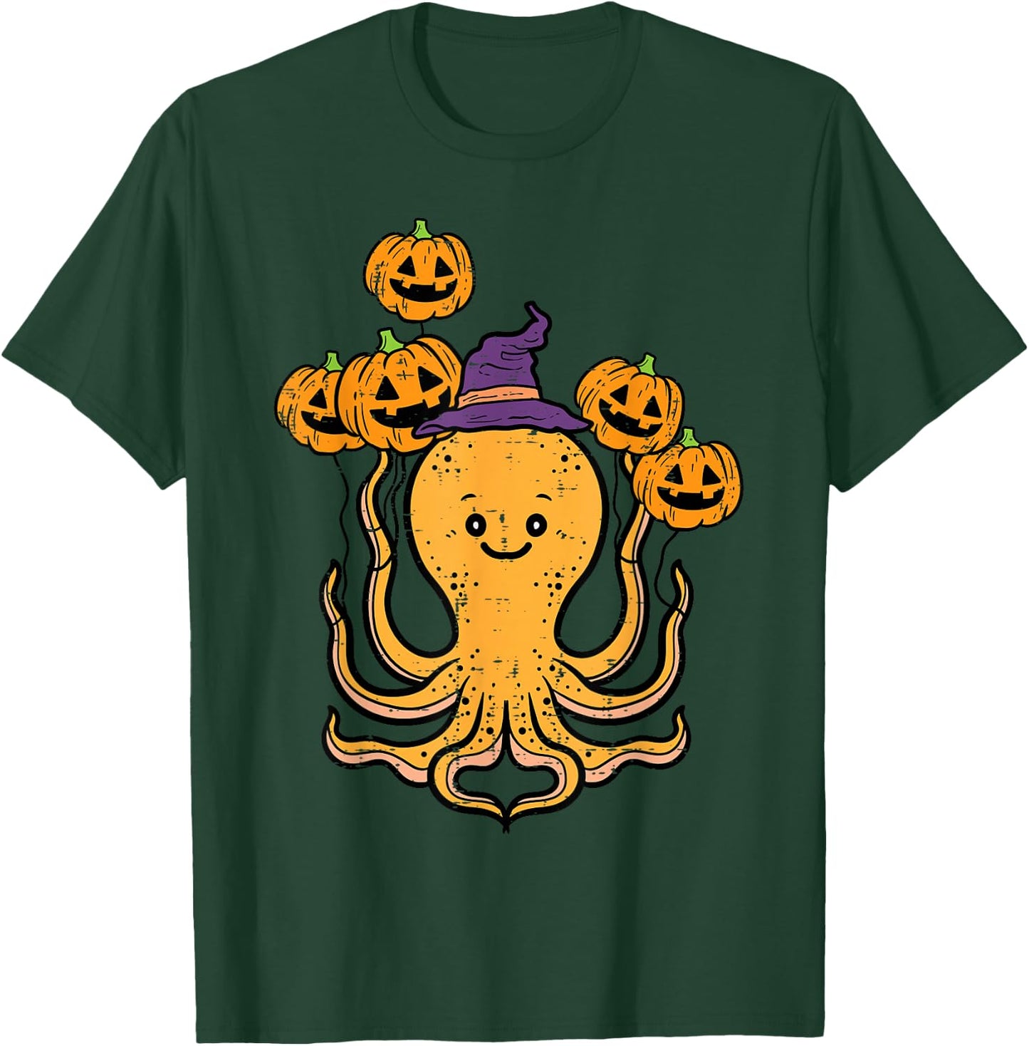 Halloween Octopus Fun Fall Costume Men Women Kids Boys Girls T-Shirt - T-Shirt | Forest