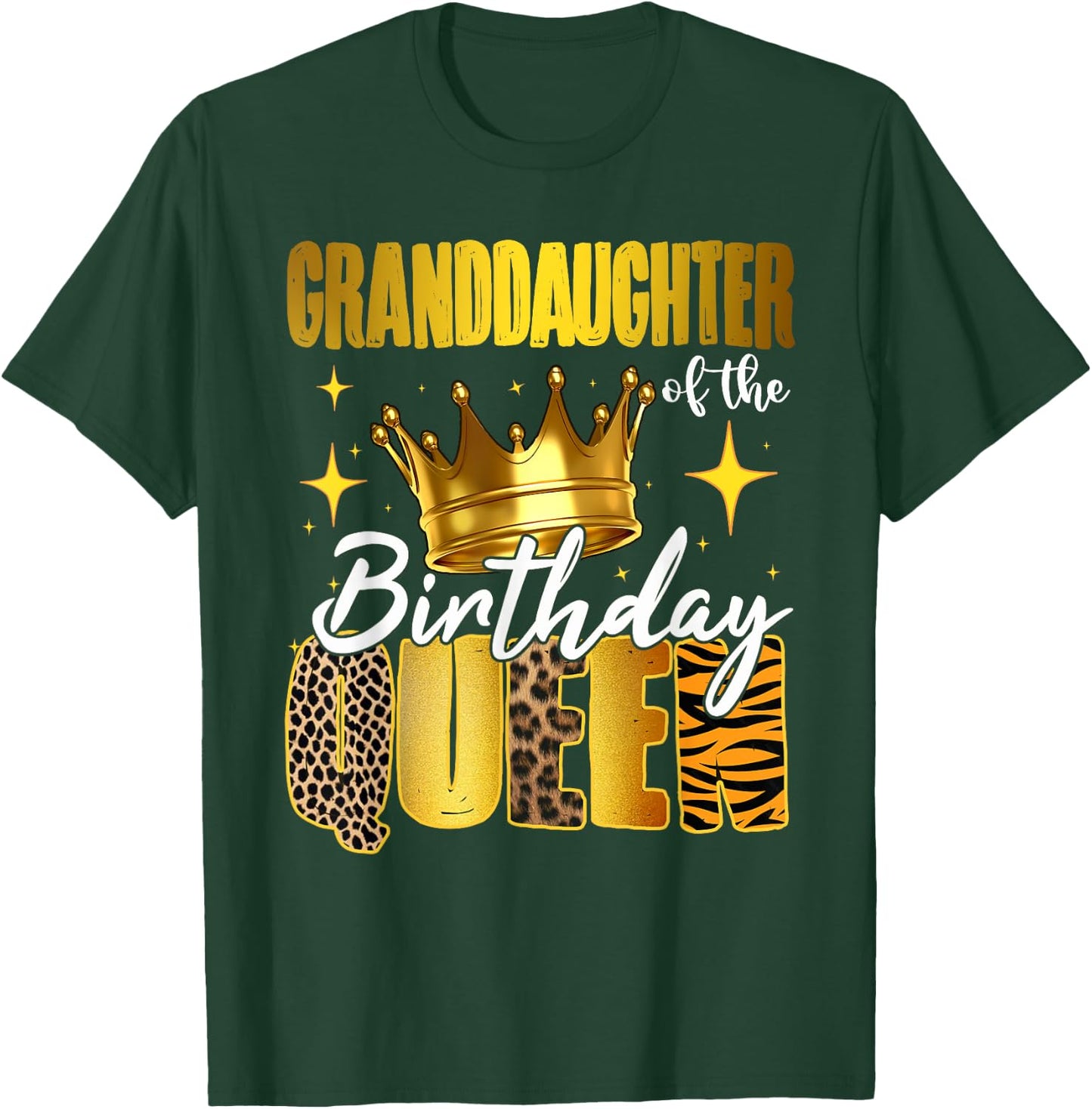Granddaughter Of The Birthday Queen Women Bday Party Gift T-Shirt - T-Shirt | Forest