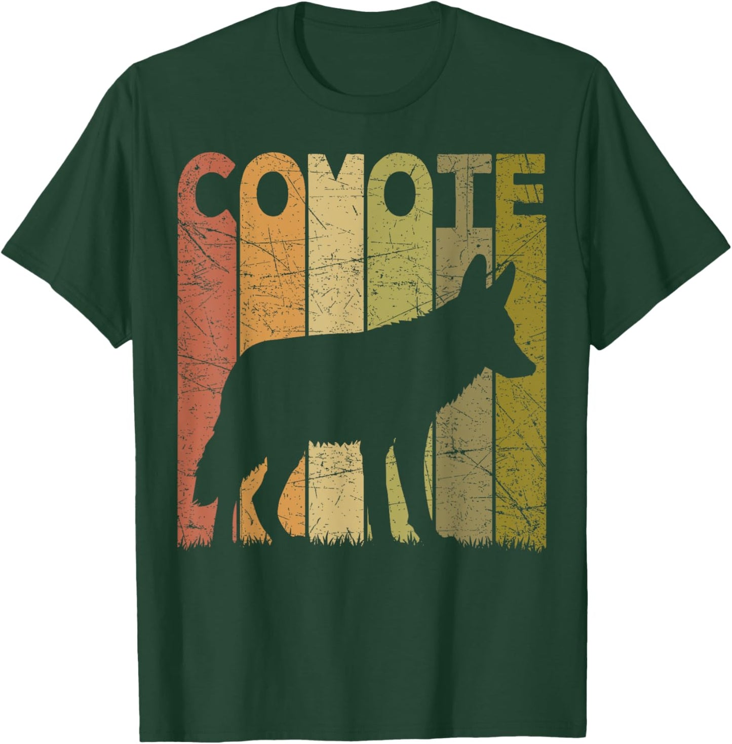 Coyote Vintage Wild Animal Retro Coyote Hunter T-Shirt - T-Shirt | Forest