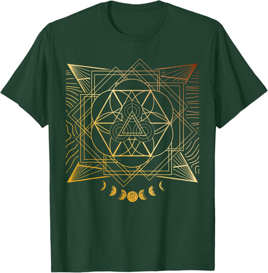 Sacred Geometry for a Spiritual Zen Gothic Mandala T-Shirt - T-Shirt | Forest