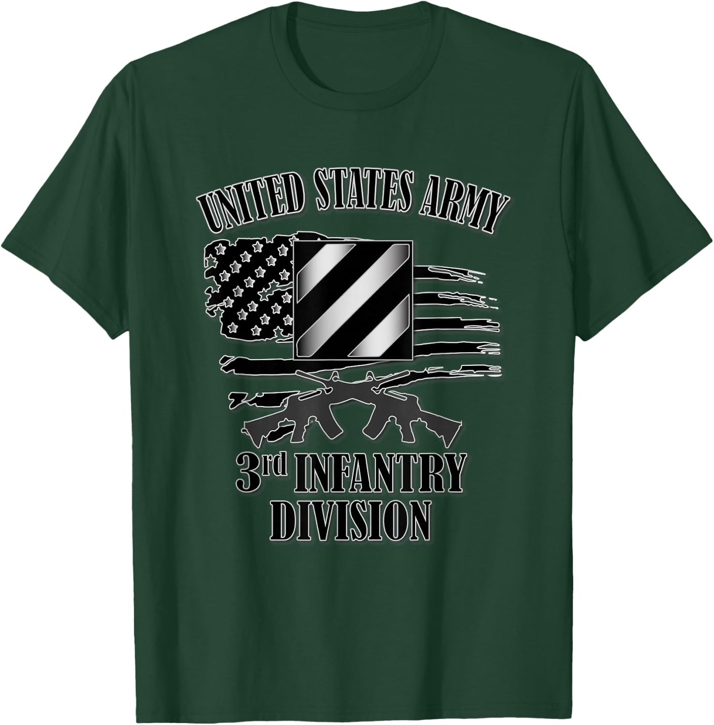 U.S. Army 3rd Infantry Division (Front Design) T-Shirt - T-Shirt | Forest