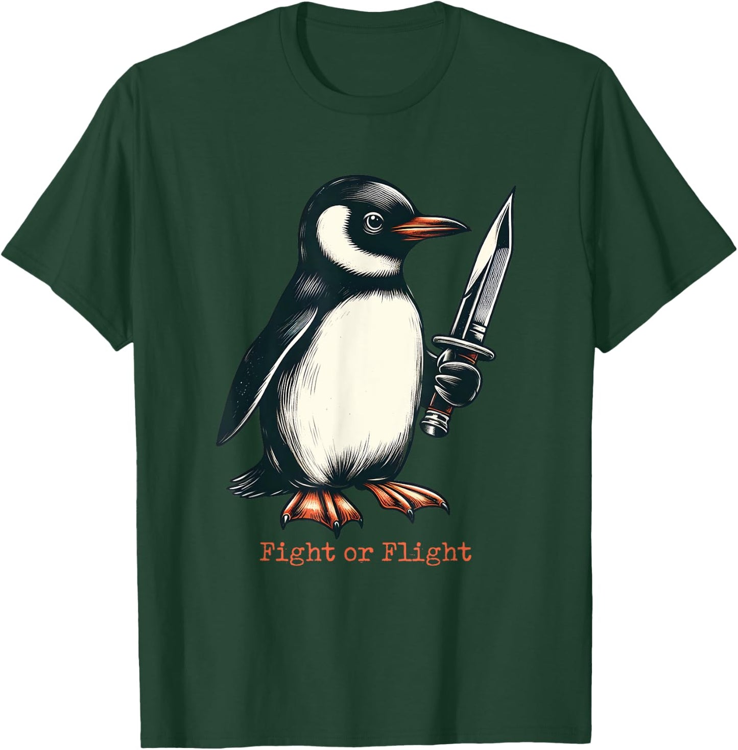 Fight or Flight Penguin T-Shirt - T-Shirt | Forest