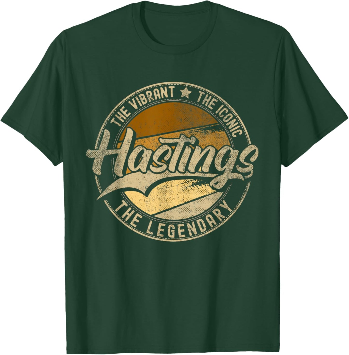Hastings NE | Nebraska | Vintage Distressed T-Shirt - T-Shirt | Forest