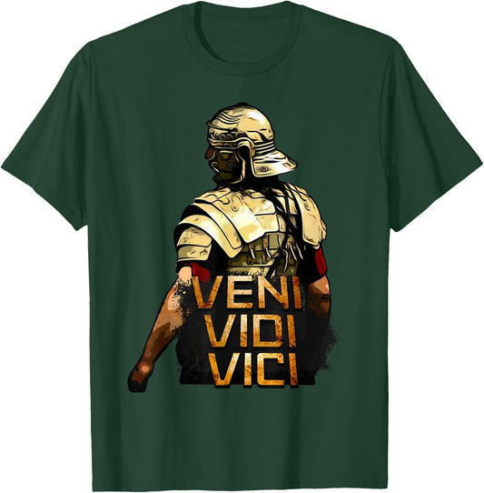 Veni Vidi Vici - SPQR Roman Empire Quote T-Shirt - T-Shirt | Forest