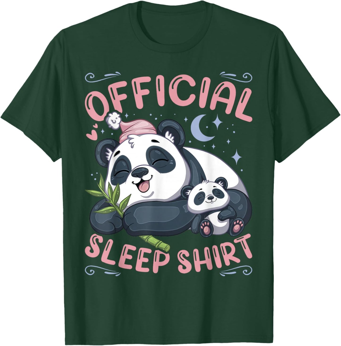Official Sleep Shirt, Panda Bear with Puppy T-Shirt - T-Shirt | Forest