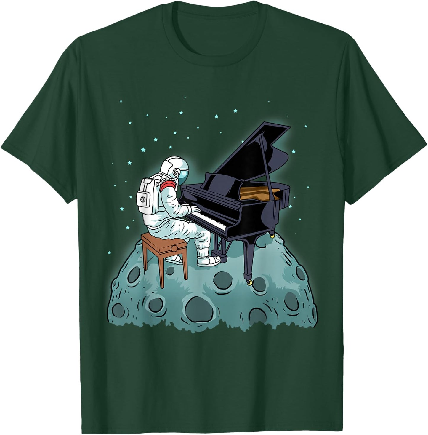 Grand Piano Kids Pianist Gift Astronaut Music Piano T-Shirt - T-Shirt | Forest
