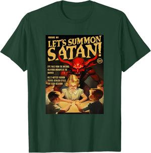 Let's Summon Satan 1950s Horror Comic Cover T-Shirt - T-Shirt | Forest