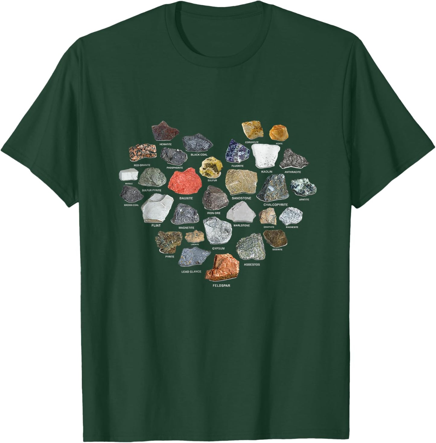 Geology Ores Minerals Gems and Crystals Rock Collecting Gift T-Shirt - T-Shirt | Forest