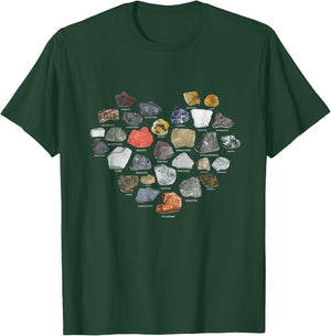 Geology Ores Minerals Gems and Crystals Rock Collecting Gift T-Shirt - T-Shirt | Forest
