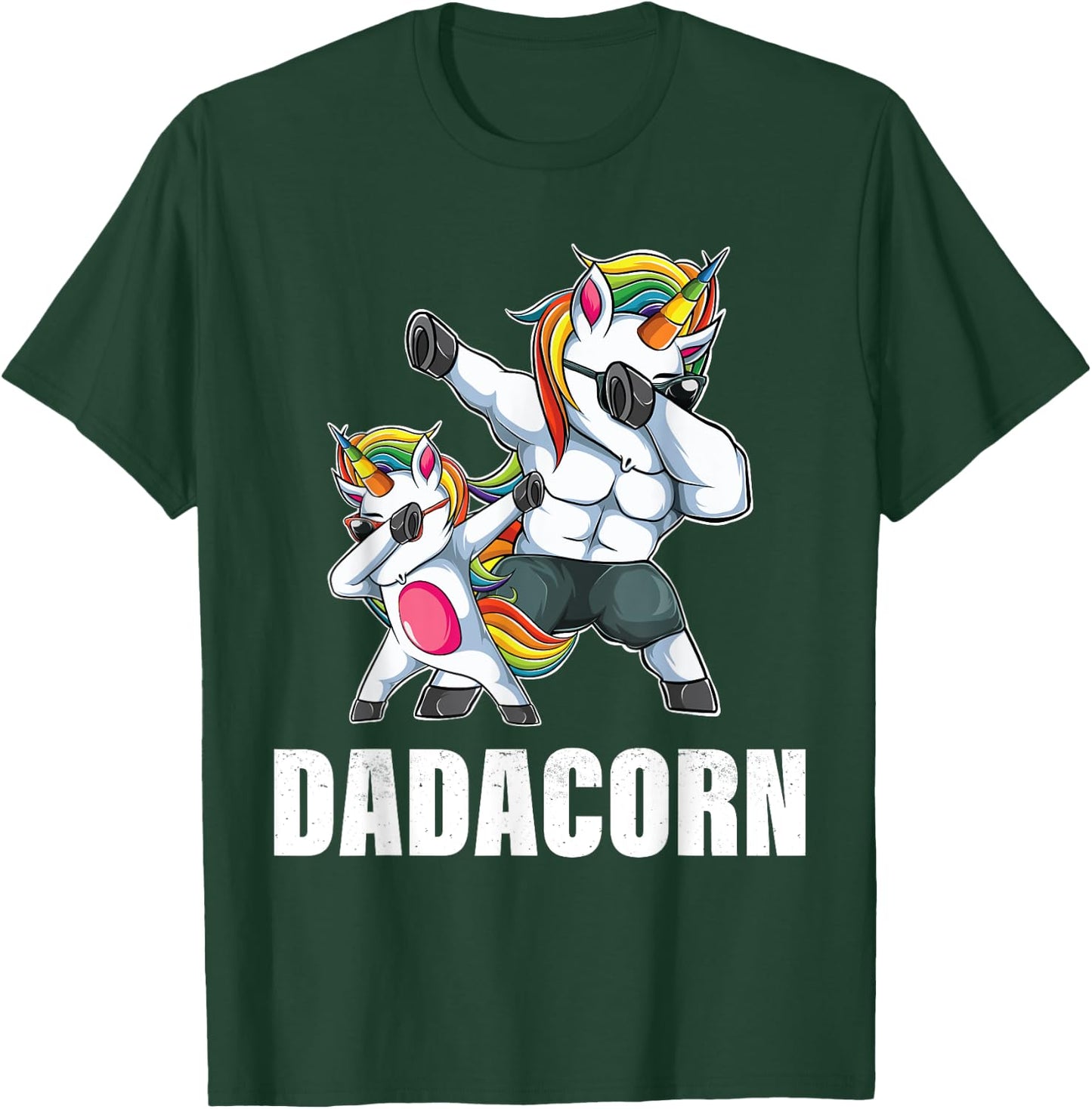Dadacorn Dadicorn Daddycorn Unicorn Dad Baby Fathers Day T-Shirt - T-Shirt | Forest