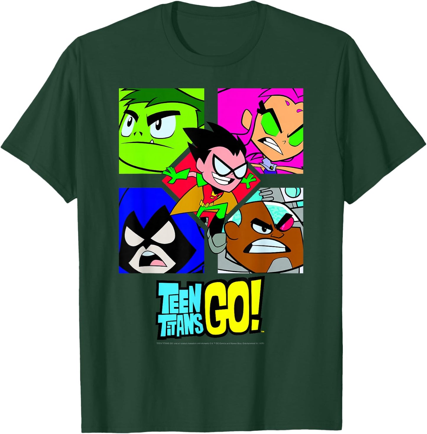 DC Comics Teen Titans Go! Group Shot Box Up T-Shirt - T-Shirt | Forest