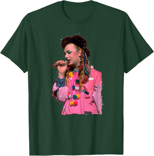 TV Times Boy George 80s Particle Effect T-Shirt - T-Shirt | Forest