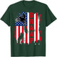 Dirt Bike American Flag Motocross 4th of july T-Shirt - T-Shirt | Forest