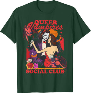 Queer Vampires Gay Lesbian Bisexua Trans Girl Halloween T-Shirt - T-Shirt | Forest