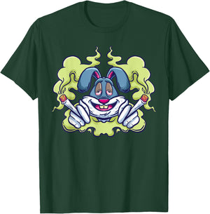 Stoned Rabbit Marijuana Stoner Pothead Cannabis Weed T-Shirt - T-Shirt | Forest