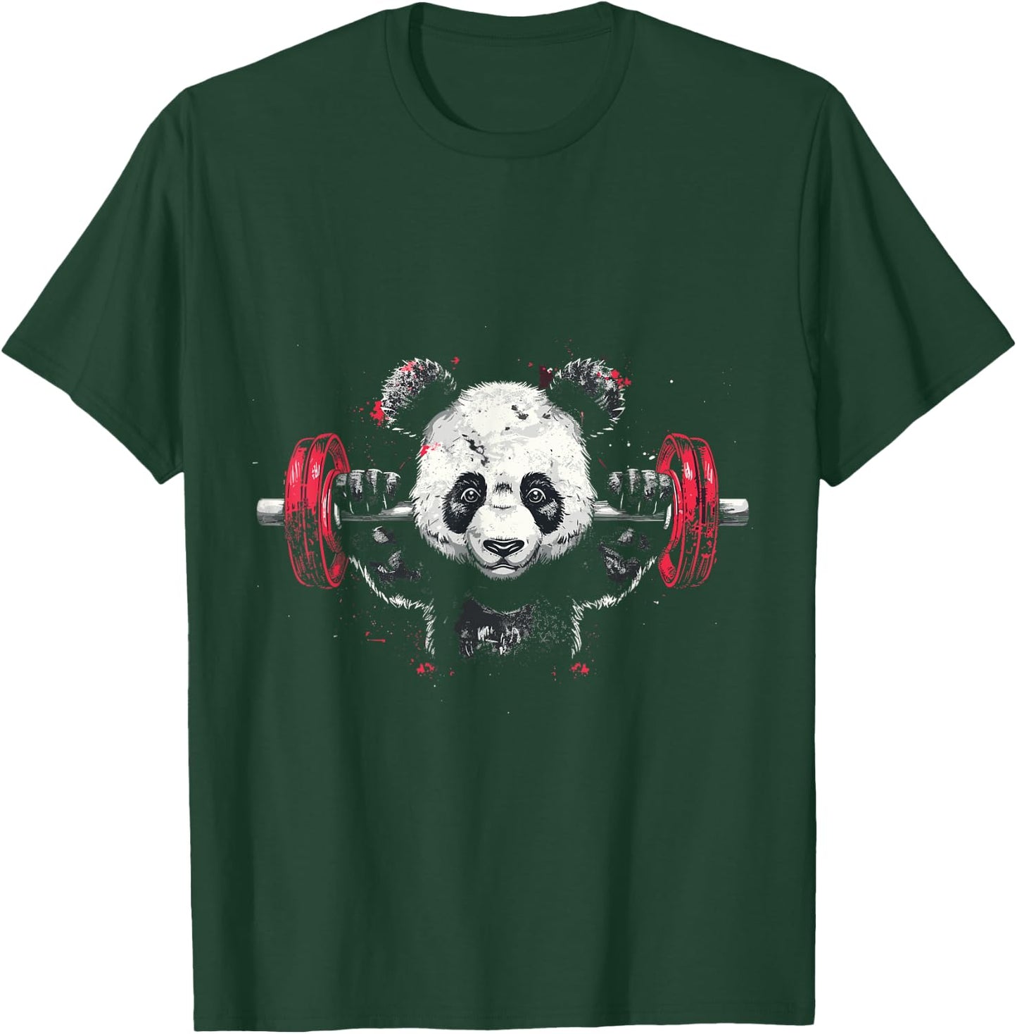 Panda Bear Deadlift, Weightlifting Gym Design T-Shirt - T-Shirt | Forest
