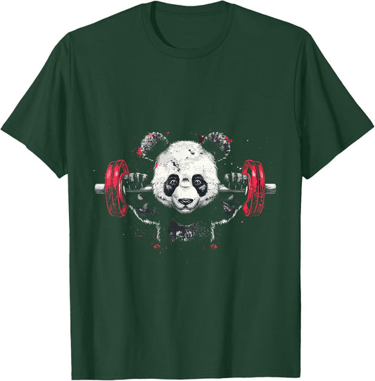 Panda Bear Deadlift, Weightlifting Gym Design T-Shirt - T-Shirt | Forest
