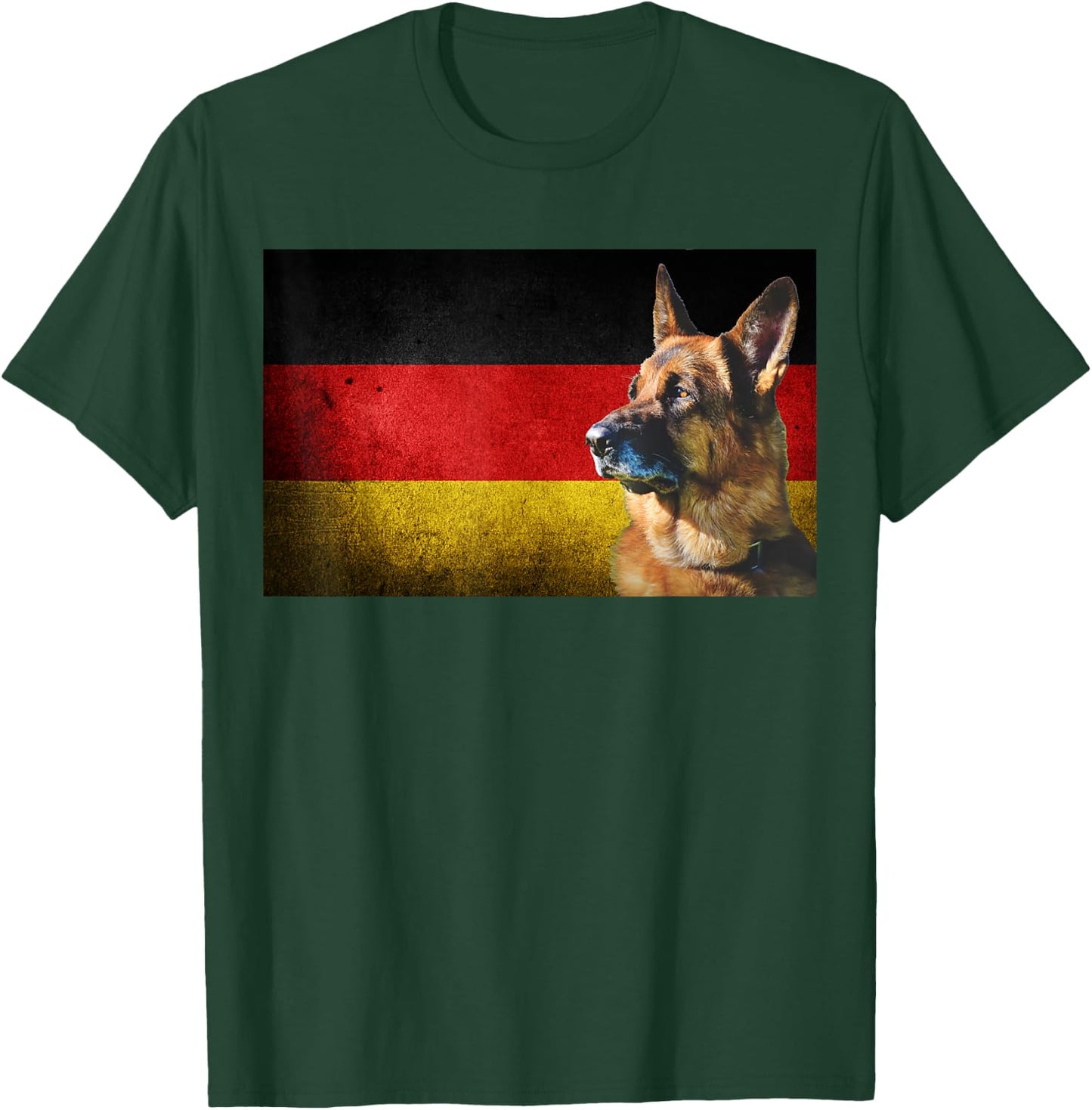 German Shepherd Flag of Germany T-Shirt - T-Shirt | Forest