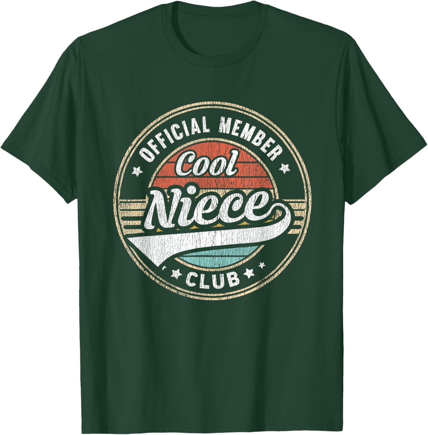 Official Member Cool Niece Club Funny Niece T-Shirt - T-Shirt | Forest