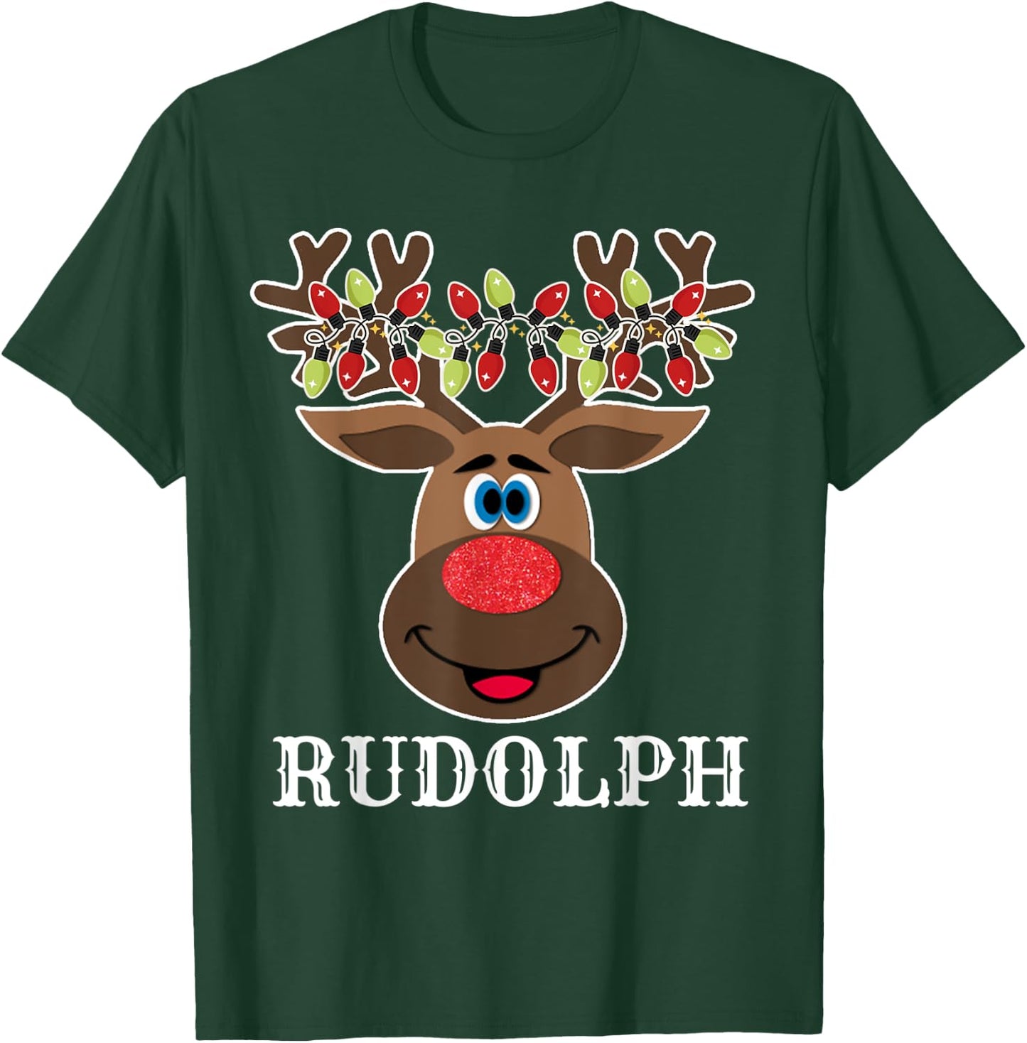 Santa Reindeer Rudolph Xmas Group Costume T-Shirt - T-Shirt | Forest